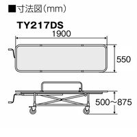 日進医療器 アルミ製浴室用ストレッチャーTY217DS-550 TY217DS-550 1台 23-6242-00（直送品）