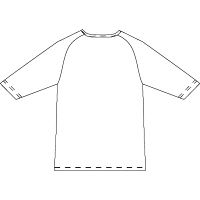 KAZEN インナーTシャツ(男女兼用)シルバーグレー 3L 233-11 1枚　スクラブ（直送品）