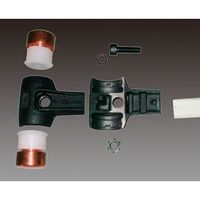 エスコ 30mm ハンマーヘッド(軟鉄・ハード) EA575HH-41 1セット(4個)（直送品）