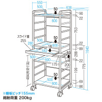 サンワサプライ　SOHOラック RAC-S600H　高さ1640mm 1台　（直送品）