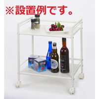 ドウシシャ パンチングラック 2段 アイボリー 幅430×奥行295×高さ470mm GC-P46IV 1台　（直送品）