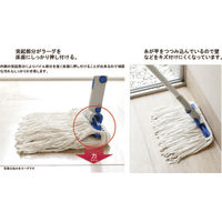 山崎産業 コンドルあみ糸ラーグ＃8 ブルー【ワンタッチモップ用】【240ｍｍ幅】【替糸】 4枚