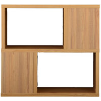 佐藤産業 ライクシェルフ（タイプS） 幅900×高さ840mm ダークナチュラル LK90-90S_DNA 1台　（直送品）