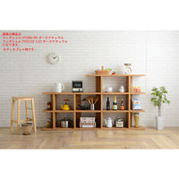 佐藤産業 フィズシェルフ 幅900×高さ765mm ダークナチュラル FZ80-90DNA 1台　（直送品）