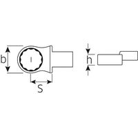 エスコ 15 mm めがねヘッド(14x18mmジョイント用) EA723SC-15 1個（直送品）