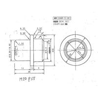エスコ M20ーP 1.5 ドレンプラグ EA949WZ-105 1セット(3個)（直送品）