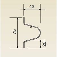 エスコ 75mmx1m シートフレーム(ステンレス) EA970GA-2 1個(1本)（直送品）