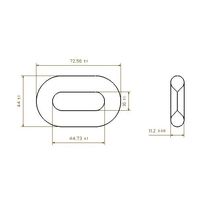 エスコ 12mmx 2m プラスチックチェーン/耐候型(黄/黒) EA980AK-2 1セット(8m:2m×4本)（直送品）