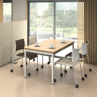 アイリスチトセ スタッキングチェア キャスタータイプ 背座布クッション 背座ベージュ LTS-4PC-F-BE 1脚　（直送品）