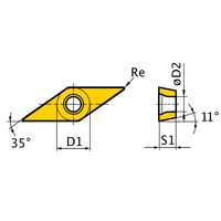 三菱マテリアル 旋削用インサート(ポジ) VPET080201LーSRF:VP15TF 1セット(10個)（直送品）