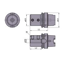 三菱マテリアル HSKーTボーリングバー取付け用ホルダ H63THーB12ー70 1個（直送品）