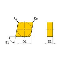 三菱マテリアル 旋削用インサート(ネガ) CNGN120412:MBS140 1個（直送品）