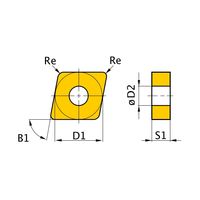 三菱マテリアル CBNインサート(ネガ) NPーCNGA120404FS4:BC8110 1個（直送品）