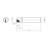 三菱マテリアル 1枚刃CBNエンドミル GBE08S0845:MB730 1個（直送品