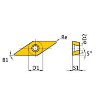 三菱マテリアル 旋削用インサート(ポジ) VBET110304LーSN:NX2525 1セット(10個)（直送品）