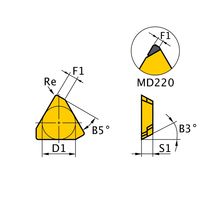 三菱マテリアル カッタ用インサート TEEN1603PESR1:MC5020 1セット(10個)（直送品）