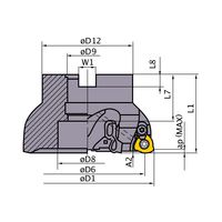 三菱マテリアル AJX形正面フライス AJX14ー125B05R 1個（直送品）