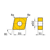 三菱マテリアル 旋削用インサート(ネガ) CNMG160616ーRS:MT9015 1セット(10個)（直送品）