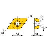 三菱マテリアル 旋削用インサート（ポジ） DCMW150408:HTI10 1セット