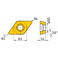 三菱マテリアル 旋削用インサート(ポジ) DEGX150402L:HTI10 1セット(10個)（直送品）