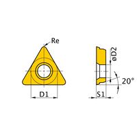 三菱マテリアル 旋削用インサート(ポジ) TEGX160304L:HTI10 1セット(10個)（直送品）