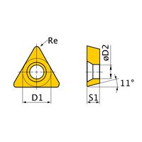 三菱マテリアル 旋削用インサート(ポジ) TPGH160308RーFS:HTI10 1セット(10個)（直送品）