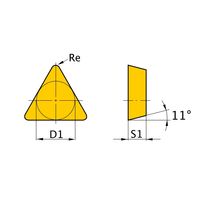 三菱マテリアル 旋削用インサート(ポジ) TPGN220404:HTI10 1セット(10個)（直送品）