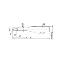 三菱マテリアル DFエンドミル DF2XLBR0050N120 1本（直送品）