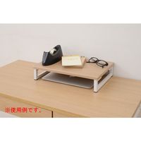 YAMAZENデスク上スタンド 机上台 モニター台 幅390×奥行250×高さ80mmナチュラル/アイボリーDTS-3925(NA/IV)