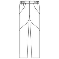 フォーク スリムストレートパンツ ブラック 3L HI301-9 1枚　スクラブ