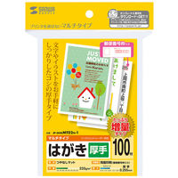 サンワサプライ マルチはがき・厚手(増量) JP-DHKMT02N-1 1セット(3冊)