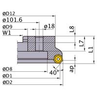 三菱マテリアル AHX型正面フライス AHX640WR25036K 1個（直送品）