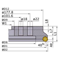 三菱マテリアル AHX型正面フライス AHX640WR31544P 1個（直送品）