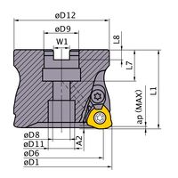 三菱マテリアル AJX形正面フライス AJX14ー063A04R 1個（直送品）
