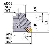 三菱マテリアル カッター ASX445ー050A03R 1個（直送品）