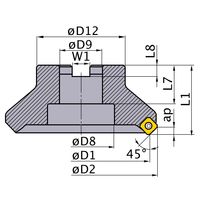 三菱マテリアル カッター ASX445R08006C 1個（直送品）