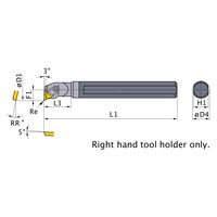 三菱マテリアル F形ボーリングバー FCTU220R 1個（直送品）
