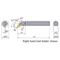 三菱マテリアル S形ボーリングバー S25RSVQCL16 1個（直送品）