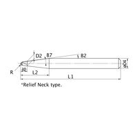 三菱マテリアル ミラクルエンドミル VC4STBR0050T1000N14 1本（直送品）