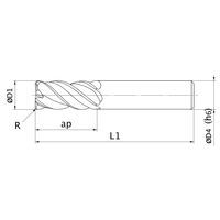 三菱マテリアル スマートミラクルエンドミル VQMHVRBFD0800R100 1本（直送品）