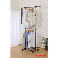 ルミナス ハンガーラック プッシュ式ハンガー「シングル2段式」 上げ下げ簡単　幅調整可能62.5-103cm GPH-60P-2 1台　（直送品）