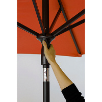 タカショー プッシュアップパラソル250 GSTY-P09R レッド 1本　（直送品）