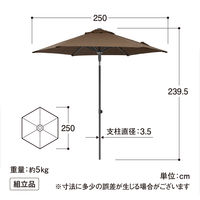 タカショー プッシュアップパラソル2.5mM GSTY-P10M 1本