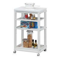 白井産業 セシルナ キッチンワゴン 幅738×高さ850mm ホワイト 1台（直送品）