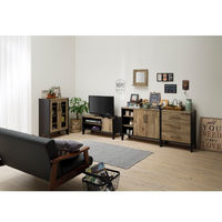 白井産業 ビエンテージ 組立簡単ビンテージ風ミラー付壁掛けラック 1台（直送品）