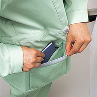 自重堂　制服百科　製品制電スモック　ライトグリーン　Ｓ　41305（直送品）