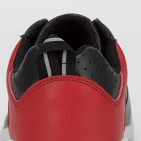 自重堂 制服百科 セーフティースニーカー ブラック×レッド 28.0cm S8051R（直送品）