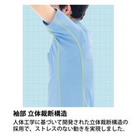 ミドリ安全 作業服 春夏 長袖 ポロシャツ 帯電防止 PS210 L ホワイト 3120142305 1点（直送品）