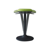 オカムラ ピルエット スイング脚タイプ ブラックシェル 布張り ライムグリーン L122EA FSF5 1脚（直送品）