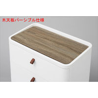 サンカ ロイヤルドロアー チェスト 3段 幅725X奥行410X高さ675mm アースホワイト RD-723WH/DBR 1台　（直送品）